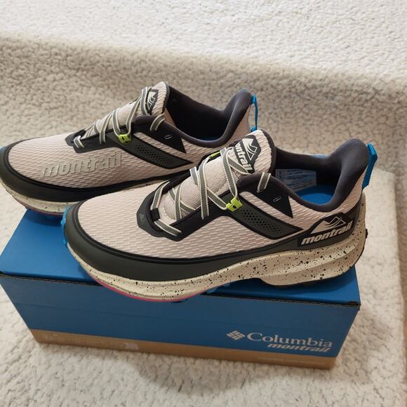 NIB Columbia Women's Montrail Trinity Ag II Dark Stone & Ocean Blue  Size 5 - Picture 4 of 5